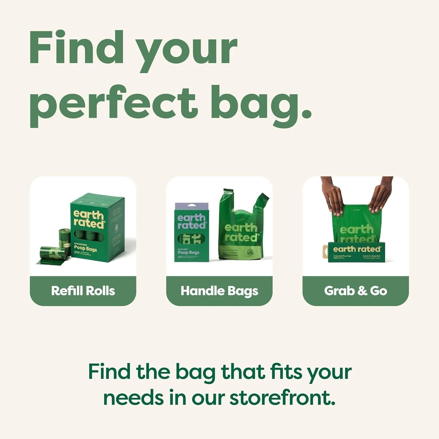 100% Certified Earth Rated Dog Poo Bags Leak Proof & Unscented Waste Bag Refill